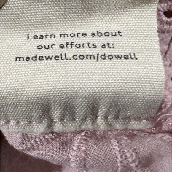 Madewell Eyelet Beachside Shirt Dream on Daisies Short Sleeve Button Pink M NWT - Picture 8 of 12